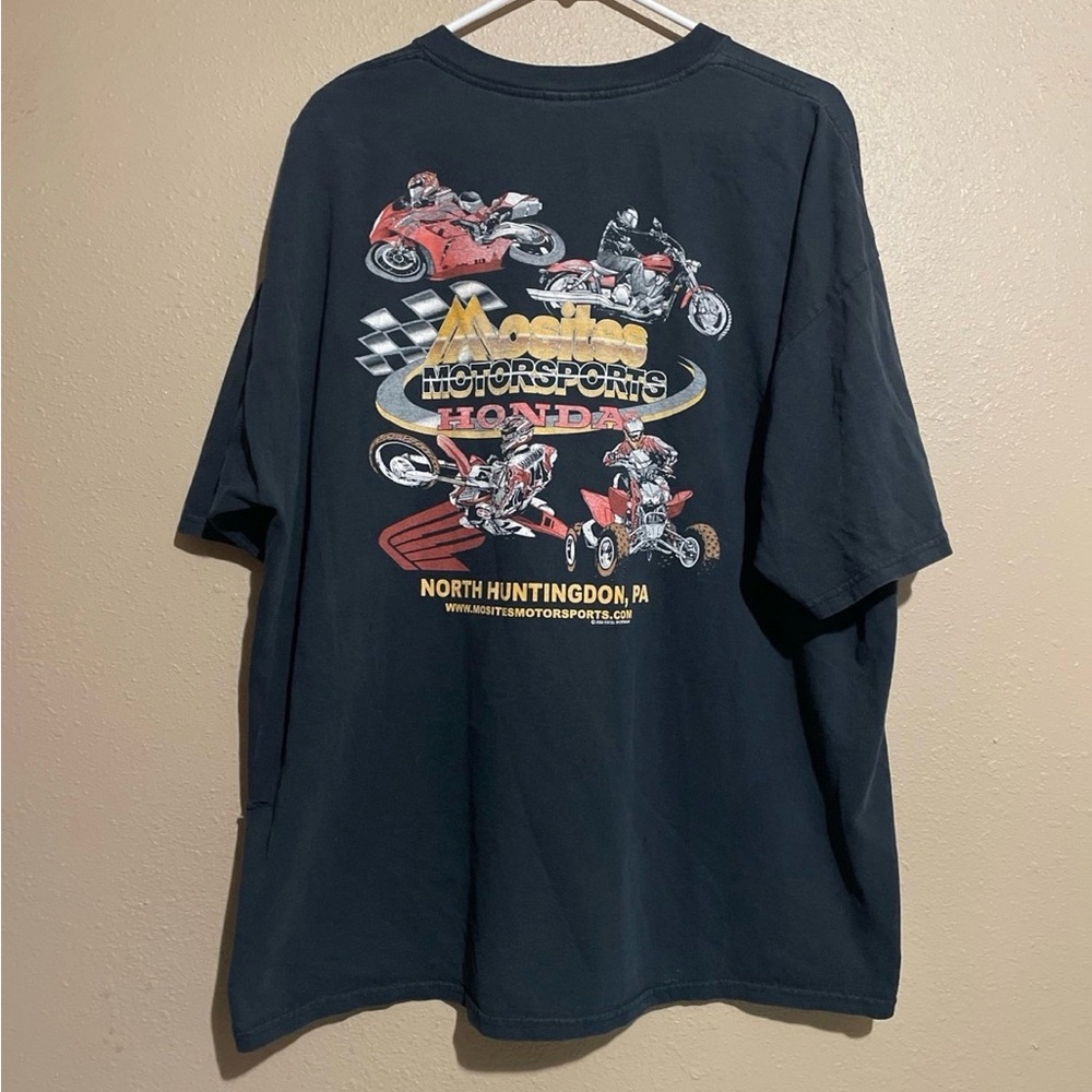 Y2K 2006 Honda Motorsports Motorcycle Graphic Black T-Shirt Men’s XXL